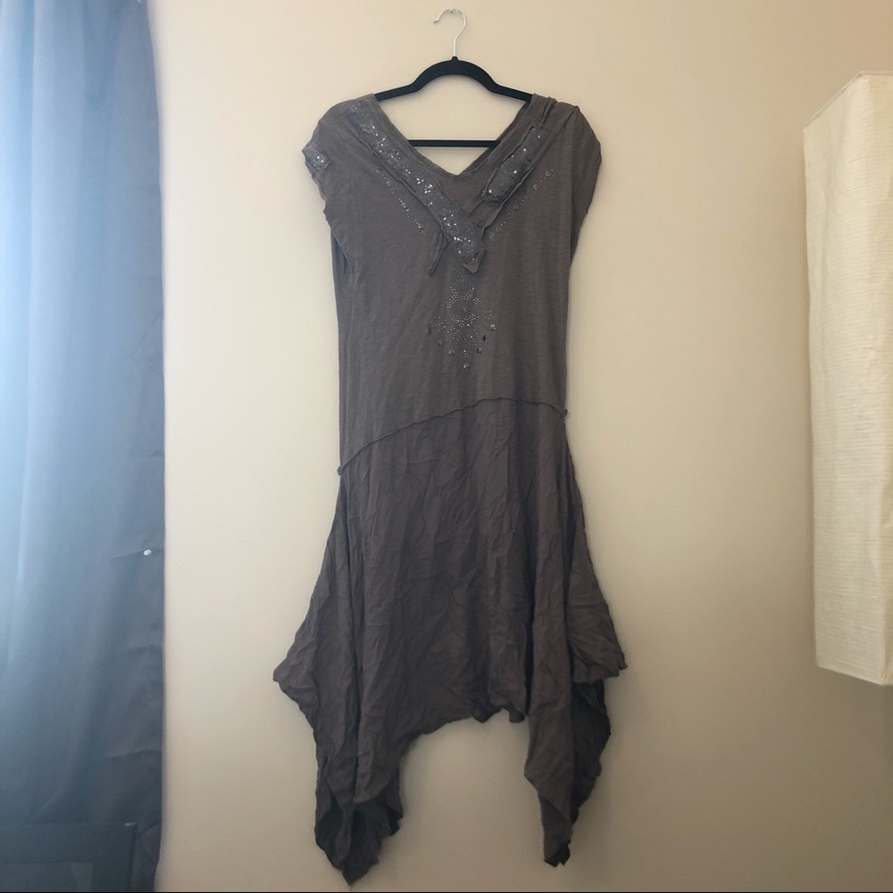 Monoreno BoHo Olive Green Dress Size L